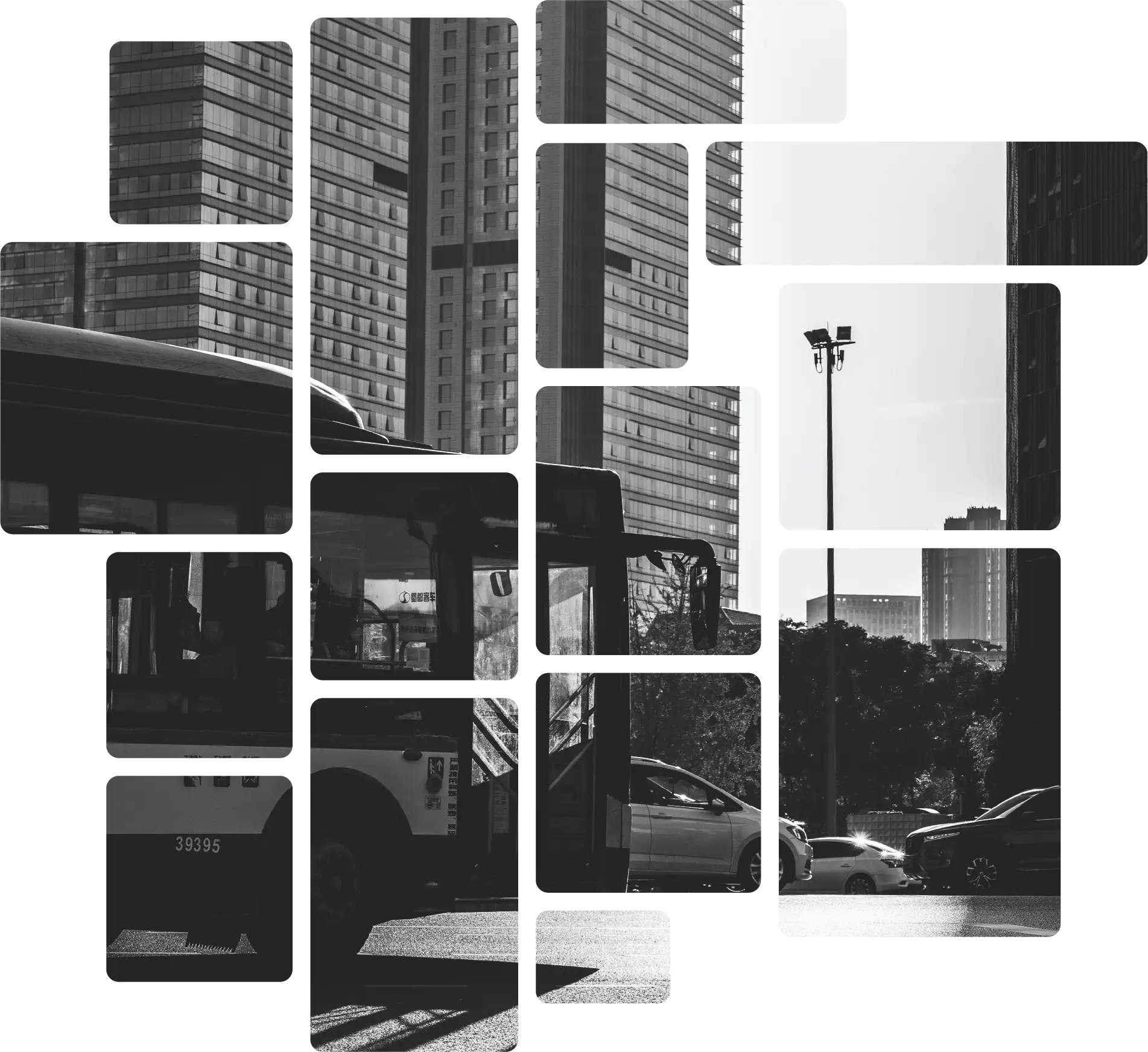 Modern urban public transport station